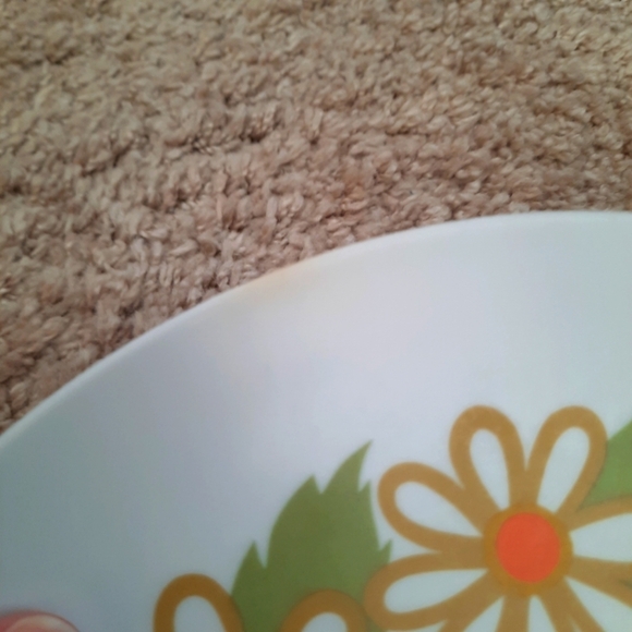 Vintage MCM Texas Ware 9" melamine 70s floral pattern dinner plates 4 pieces - Picture 9 of 10